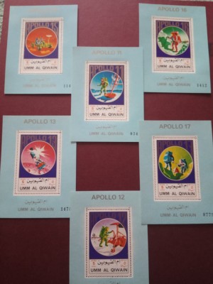 UMM AL QIWAIN, APOLLO PROGRAM - 6 COLIȚE MNH foto
