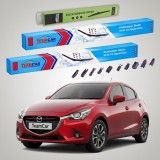 Cumpara ieftin Ștergătoare Mazda 2 DJ 2014-2019 | Set Față și Spate Flat Premium &ndash; TeamCar&reg;