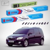 Cumpara ieftin Ștergătoare Skoda Roomster 5J 2006-2013 | Set Față și Spate Flat &ndash; TeamCar&reg;