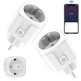 Cumpara ieftin Set 2 Prize inteligente Wifi, VisionHub&reg;, monitorizare consum energie, Timer, control aplicatie Smart, Protectie incarcare, compatibila Alexa, Tuya si