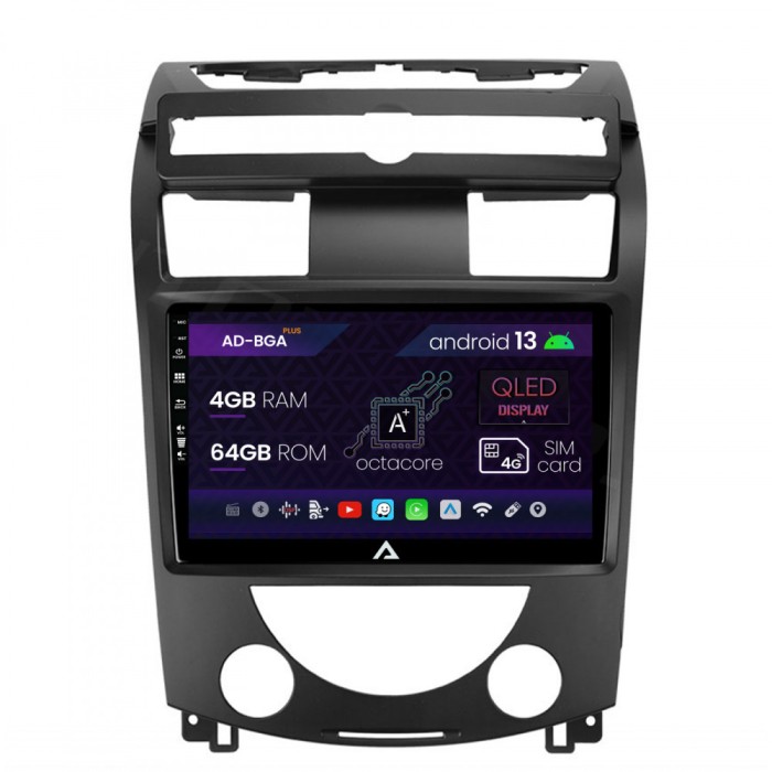 Navigatie SsangYong Rexton (2006-2012), Android 13, A-Octacore 4GB RAM + 64GB ROM, 10.1 Inch - AD-BGA10004+AD-BGRKIT434