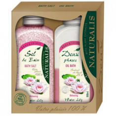 Set Sare de baie 1000 g + Spuma de baie 800 ml Water Lili, Naturalis