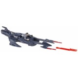 Figurina Superman Man of steel si vehicul negru Stealth Jet, Mattel