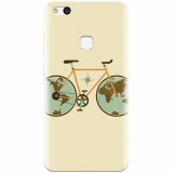 Husa silicon pentru Huawei P10 Lite, Retro Bicycle Illustration