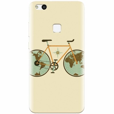 Husa silicon pentru Huawei P10 Lite, Retro Bicycle Illustration foto