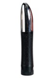 Vibrator Clasic Mega Top, Negru+Metalic, 17.5 cm, Seven Creations