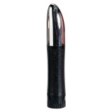 Vibrator Clasic Mega Top, Negru+Metalic, 17.5 cm