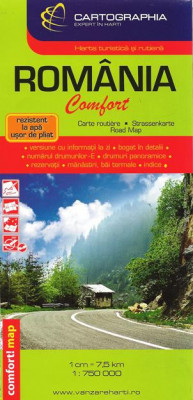 Romania 1:750 000 Road Map Comfort foto