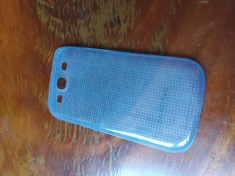 Husa SAMSUNG GALAXY S3 Plastic Case Protectie Spate Original Transparent Blue foto