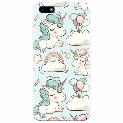 Husa silicon pentru Huawei Y5 Prime 2018, Unicorns And Clouds foto