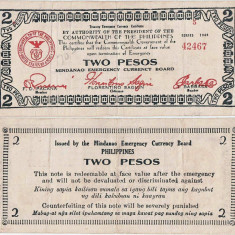 1944, 2 pesos (P-S524b) - Filipine (Mindanao)!