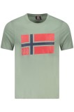 Cumpara ieftin Norway Tricou barbati, cu logo, din bumbac, Regular fit, Verde, L