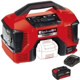 Einhell TE-AC 18/11 LiAC PRESSITO PXC + Starter Kit - Compresor hibrid 11 bar + Set 1 acumulator si incarcator Li-Ion 18 V 4 Ah