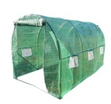 Sera Solar Gradina Tunel Cadru Otel Folie Polietilena Fereste Usa Flori Legume Plante 3x2x2m + Sistem Irigare + LIVRARE GRATUITA