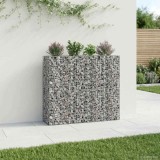 vidaXL Pat ridicat din gabion 2 pcs Argintiu 170 x 50 x 150 cm 3422234