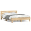 VidaXL Cadru de pat cu tăblie stejar sonoma 150x200 cm lemn prelucrat 3207415