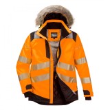Cumpara ieftin Geaca parka reflectorizanta, ideala sezon de iarna portocaliu