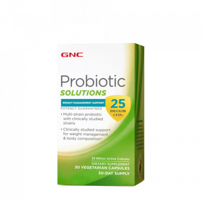 Probiotic suport pentru controlul greutatii 25 miliarde culturi vii, 30cps, GNC foto