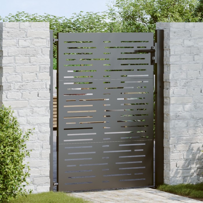 vidaXL Poartă de grădină, Poartă de Grădină 105x75 cm Design Square din Oțel Corten