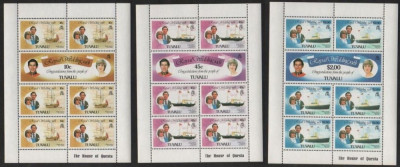 Tuvalu 1981 Diana &amp;amp; Charles, Royal Wedding 1981, 3 perf.sheet, MNH AJ.105 foto