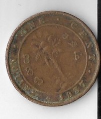 Moneda 1 cent 1937 - Ceylon