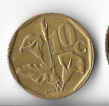 Moneda 10 cents 1995 - Africa de Sud, Cupru-Nichel