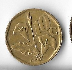 Moneda 10 cents 1995 - Africa de Sud