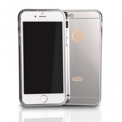 Husa Bumper Aluminiu cu capac Samsung G920 Galaxy S6 Silver foto