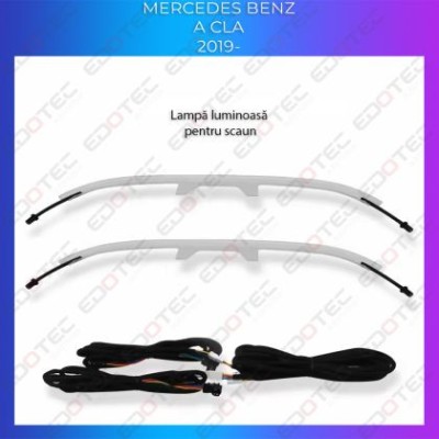 Lumini Ambientale spatar scaune Mercedes A W177 CLA W118 control pe sistemul original sau telefon CarStore Technology foto