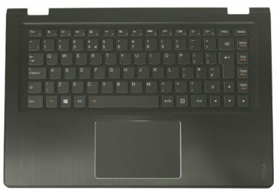 Carcasa superioara cu tastatura palmrest Laptop, Lenovo, Flex 3-1480 Type 80R3, AP0YC000310, cu iluminare, layout UK foto