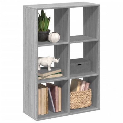 vidaXL Bibliotecă/separator cameră gri sonoma 69,5x29x103,5 cm lemn foto