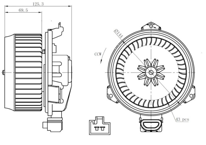 NRF 34268 Ventilator habitaclu