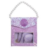 Bureti de machiaj triunghiulari, Set 4 buc, Lila, 6x7 cm, cu bratara cu margele, CMCLASS