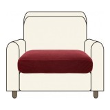 Cumpara ieftin Husa pentru perna fotoliu Deconovo, 60 x 55 x 20 cm, spandex, poliester, rosu inchis