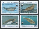 Turkmenistan 1993 Mi 30 + 32/34 MNH - WWF: Foca Caspica