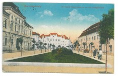 2465 - TARGU MURES, Market, Park, Romania - old postcard, CENSOR - used - 1917