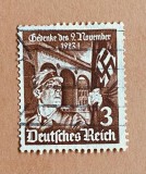 Germania Reich 1943 Comemorare 9 Noiembrie 1923 Puciul de la M&uuml;nchen 3pf Maro Ștampilat - OREF1