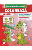 Coloreaza jucarii. Autocolante model