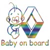 Sticker Renault Baby on Board , Autocolant Siguranta si Personalizare Auto