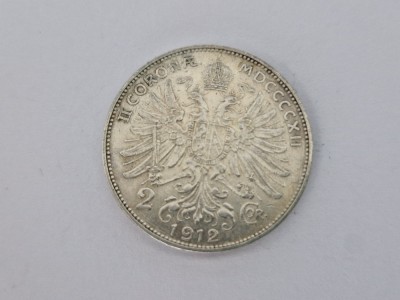 Austria - 2 Corona 1912 Argint -Franz Joseph foto