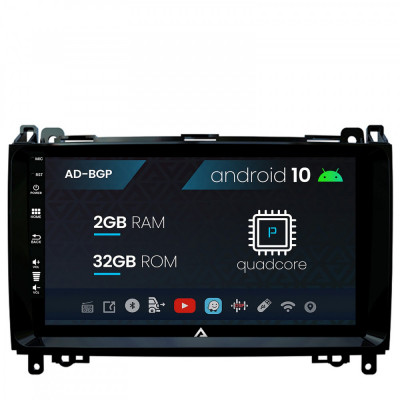 Navigatie Mercedes Benz Sprinter, Viano, Vito, A B Class, Crafter, Android 10, P-Quadcore 2GB RAM + 32GB ROM, 9 Inch - AD-BGP9002+AD-BGRKIT407 foto