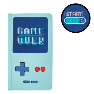 Carnet Notițe Gamepad, 10x17cm, 80 File, Copertă Dura, Bleu foto