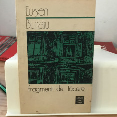 Fragment de tăcere. Eugen Butnaru. Cu autograful autorului. 1991