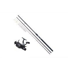 Set pescuit feeder cu lanseta delta de 3.3m si mulineta hk4000 cu 11 rulmenti