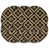 VidaXL Naproane, 6 buc., negru, 38 cm, iută, rotund