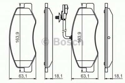 Set placute frana,frana disc RENAULT MASTER III caroserie (FV) (2010 - 2016) BOSCH 0 986 494 499 foto