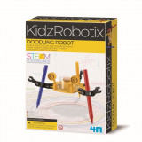Kit constructie robot - Doodling Robot, Kidz Robotix, 4M