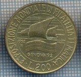 AX 1414 MONEDA -ITALIA-200 LIRE-ANUL1992 EXPOZITIA FILATELIA -STAREA CE SE VEDE, Europa