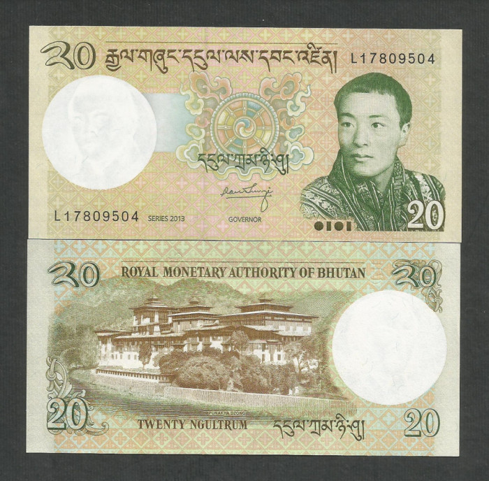 BHUTAN 20 NGULTRUM 2013 UNC [1] P- 30b , necirculata