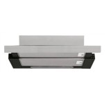 Hota telescopica Studio Casa Alizee 60 X, 2 motoare, putere de absorbtie 450 m3/h, Inox/ Negru